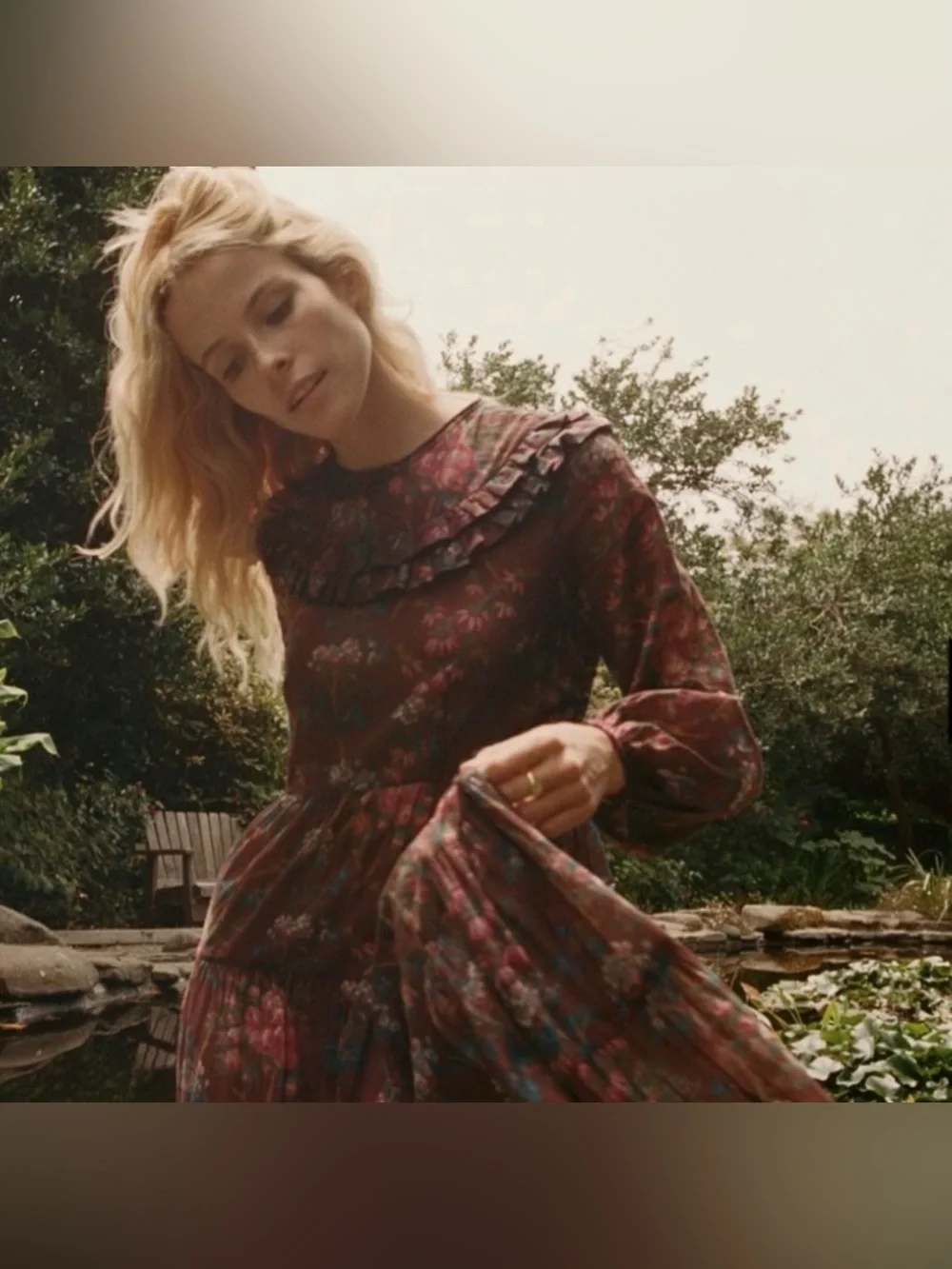 Dôen Aster Dress Bordeaux Winter Floral XS - Picture 6 of 17
